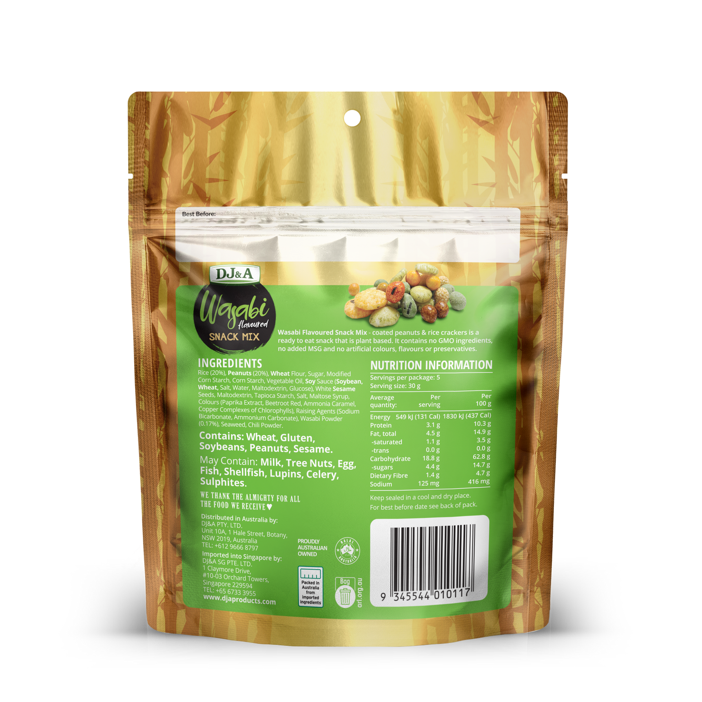 Wasabi Snack Mix 150g