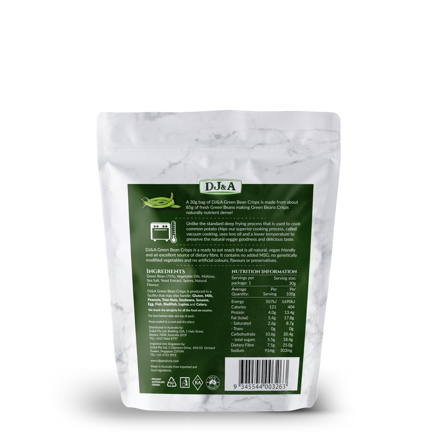 Green Bean Crisps 30g