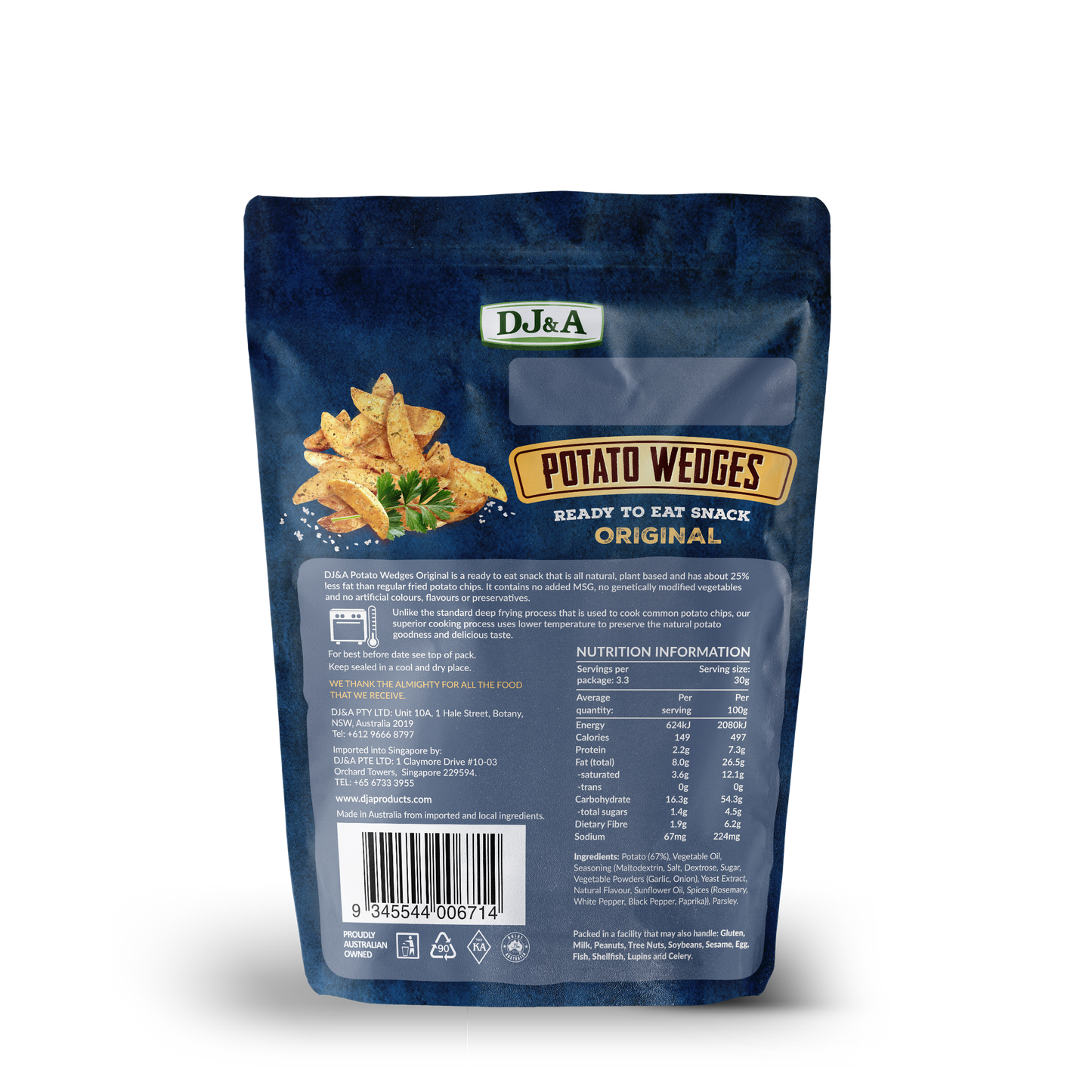 Potato Wedges Original 100g